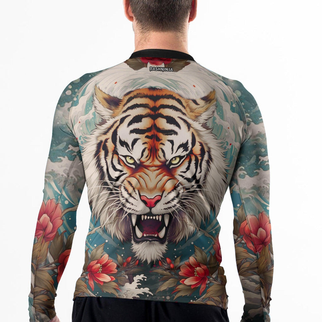 Rashninja Wild Freedom Tiger Men's Long Sleeve Rash Guard