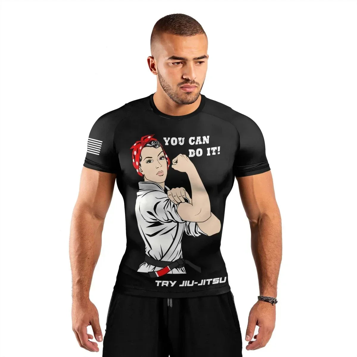 Mom Jiu-Jitsu Men's Short Sleeve Rash Guard