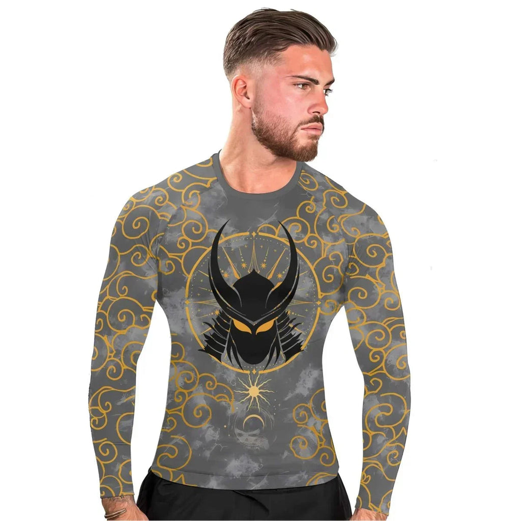 Moonlight Samurai Men's Long Sleeve Rash Guard