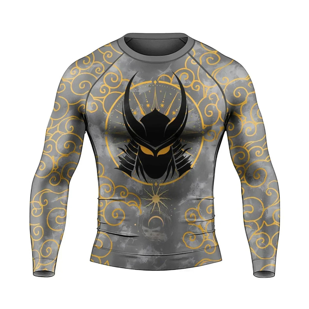 Moonlight Samurai Men's Long Sleeve Rash Guard