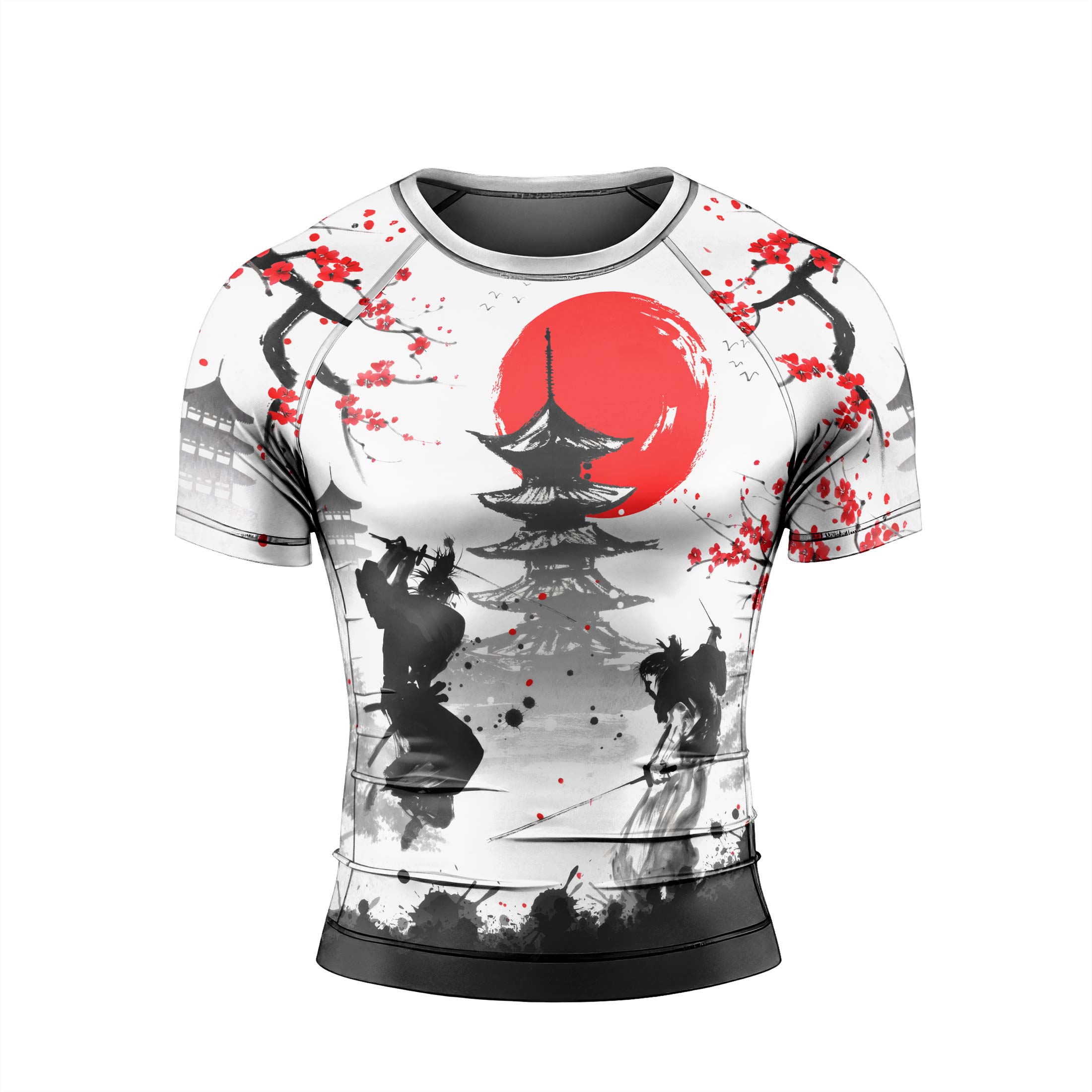 Musashi Versus Kojiro Men's Short Sleeve Rash Guard