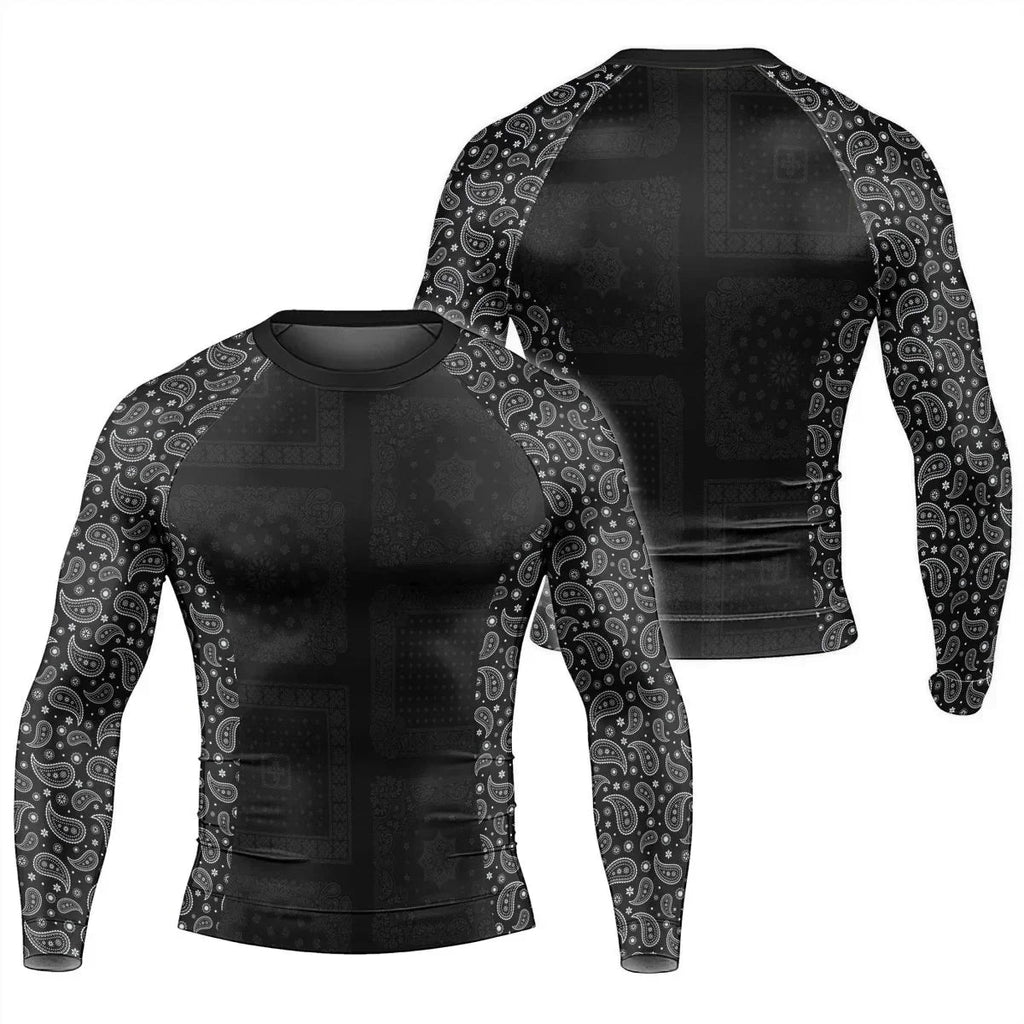 Mystic Paisley Men's Long Sleeve Rash Guard