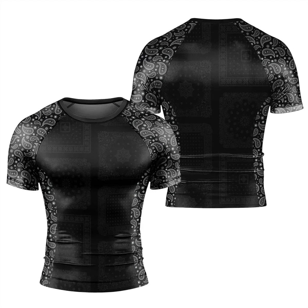 Mystic Paisley Men's Short Sleeve Rash Guard