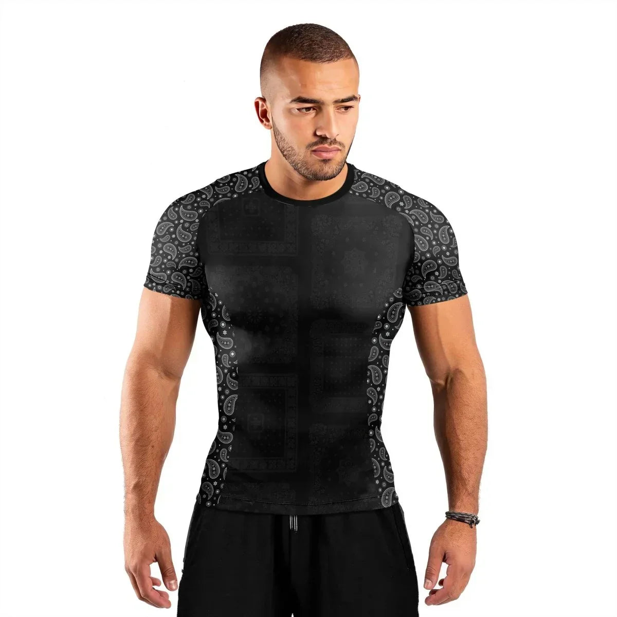 Mystic Paisley Men's Short Sleeve Rash Guard