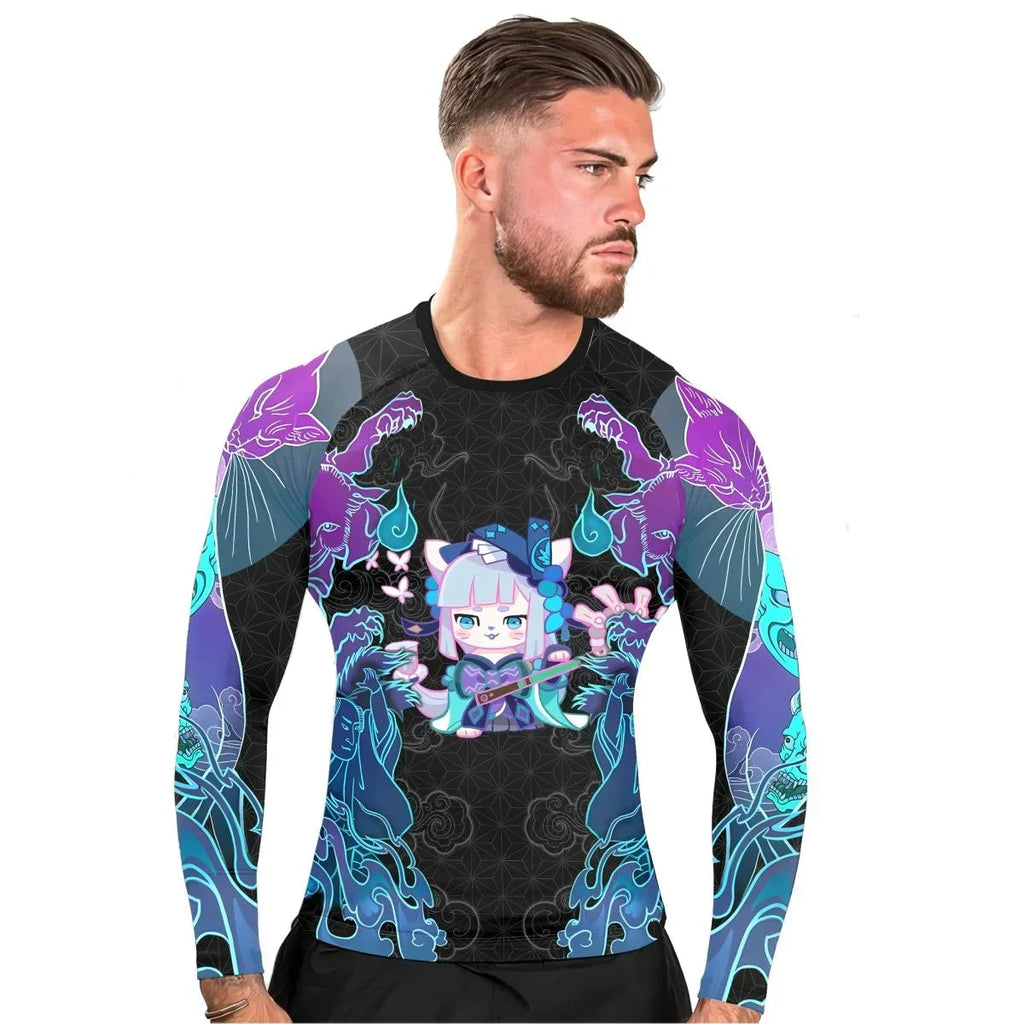 Nekomata Men's Long Sleeve Rash Guard