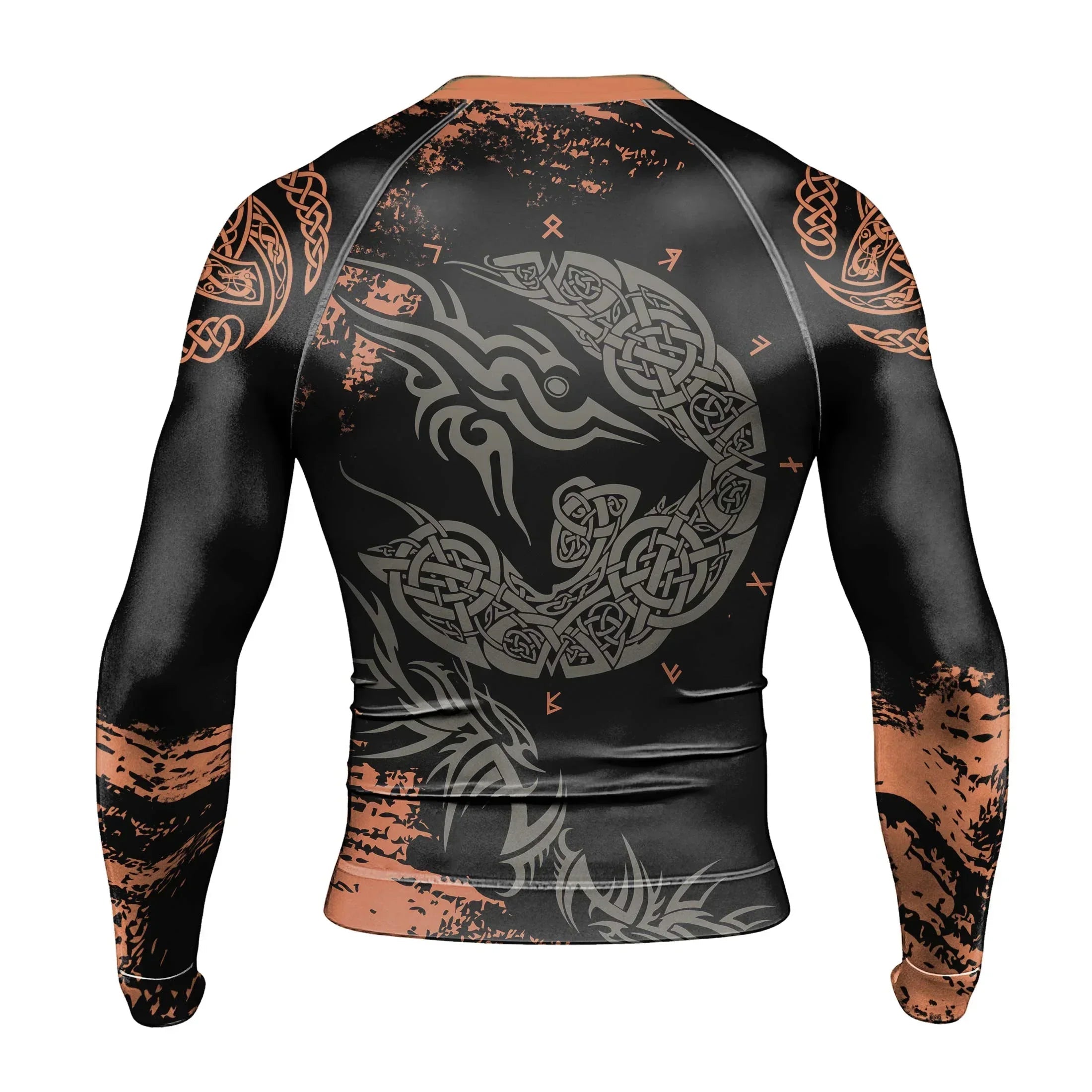 Norse Mythology Fenrir Men's Long Sleeve Rash Guard