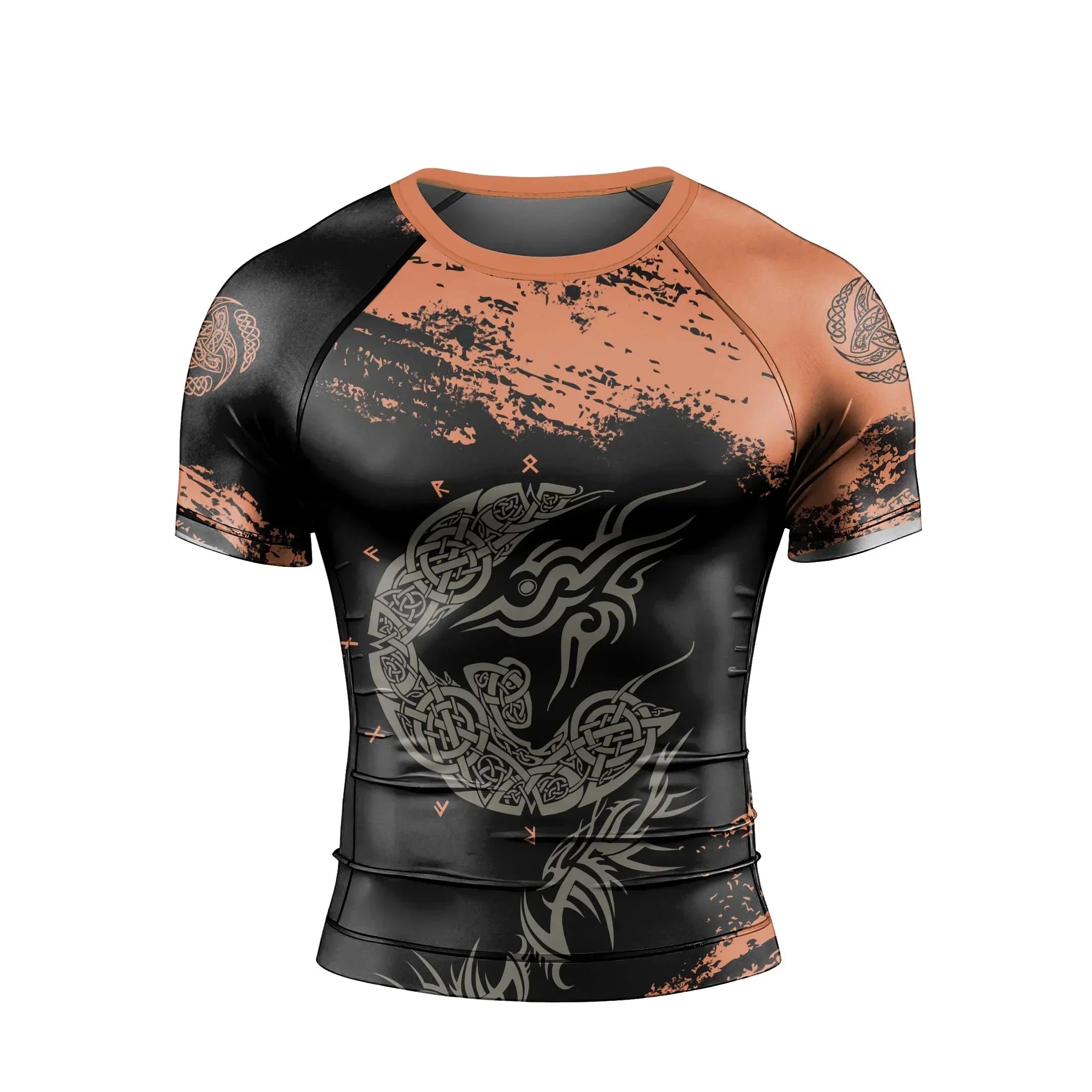 Norse Mythology Fenrir Men's Short Sleeve Rash Guard