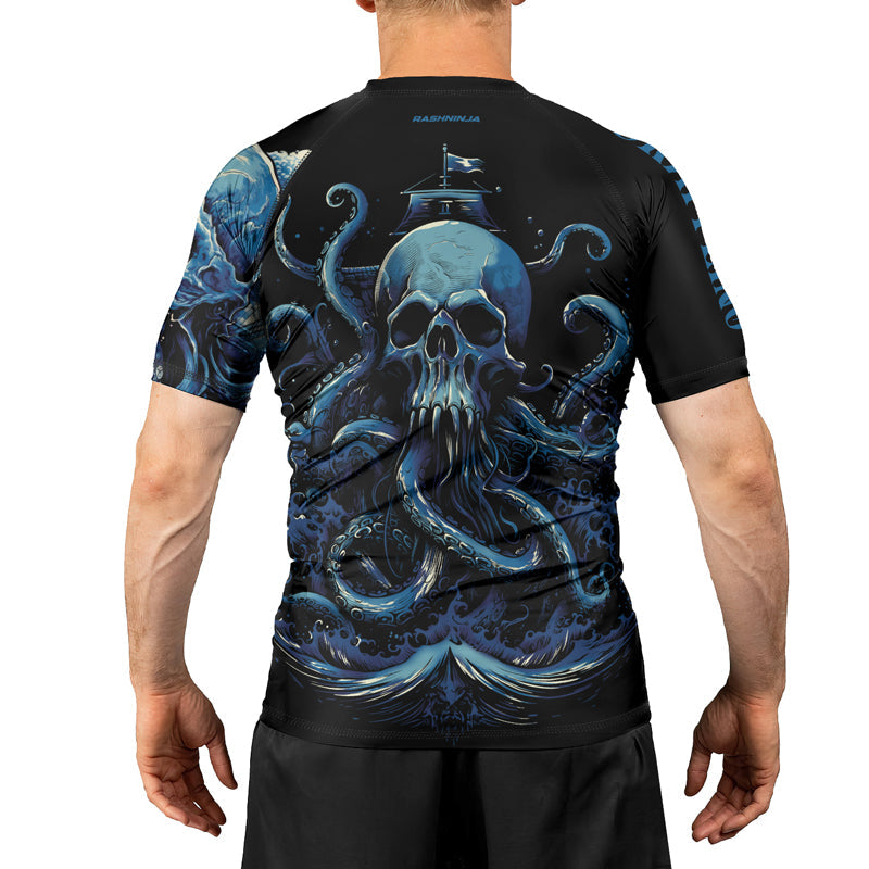 Rashninja Dreadbone Octopus Men's Short Sleeve Rash Guard