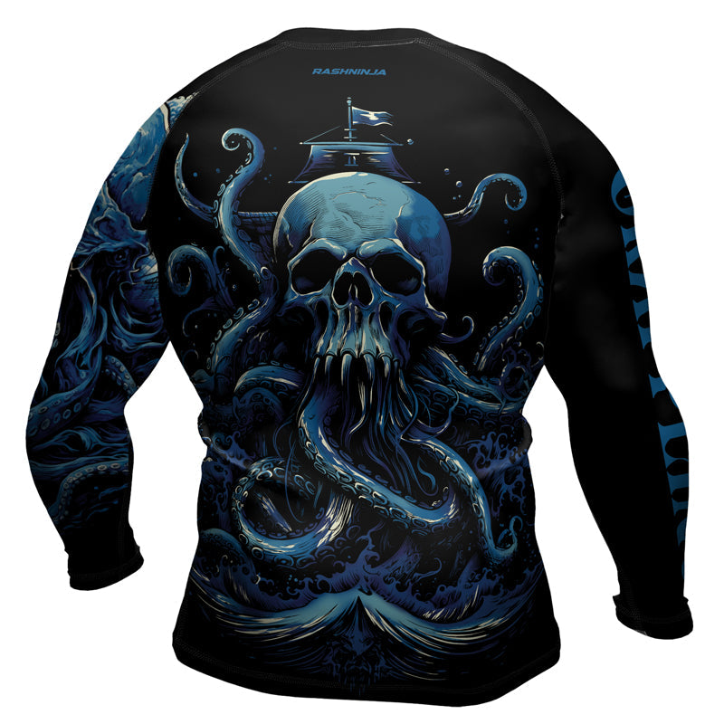 Rashninja Dreadbone Octopus Men's Long Sleeve Rash Guard