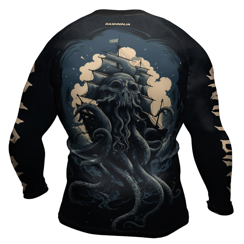 Rashninja Ocean’s Octopus Men's Long Sleeve Rash Guard