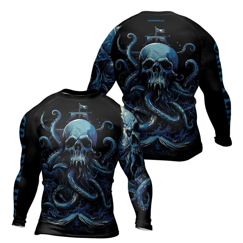 Rashninja Dreadbone Octopus Men's Long Sleeve Rash Guard