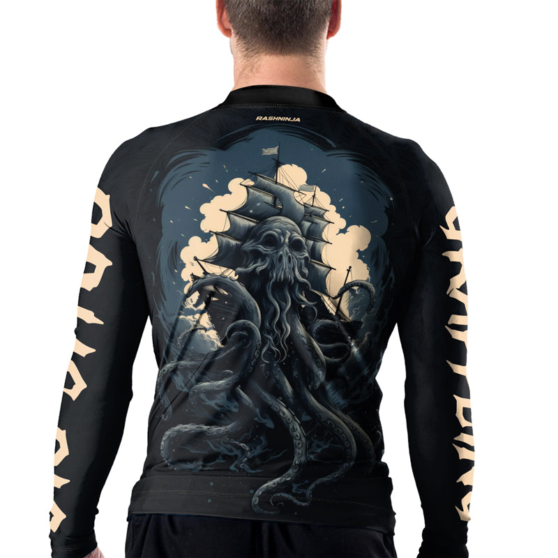 Rashninja Ocean’s Octopus Men's Long Sleeve Rash Guard