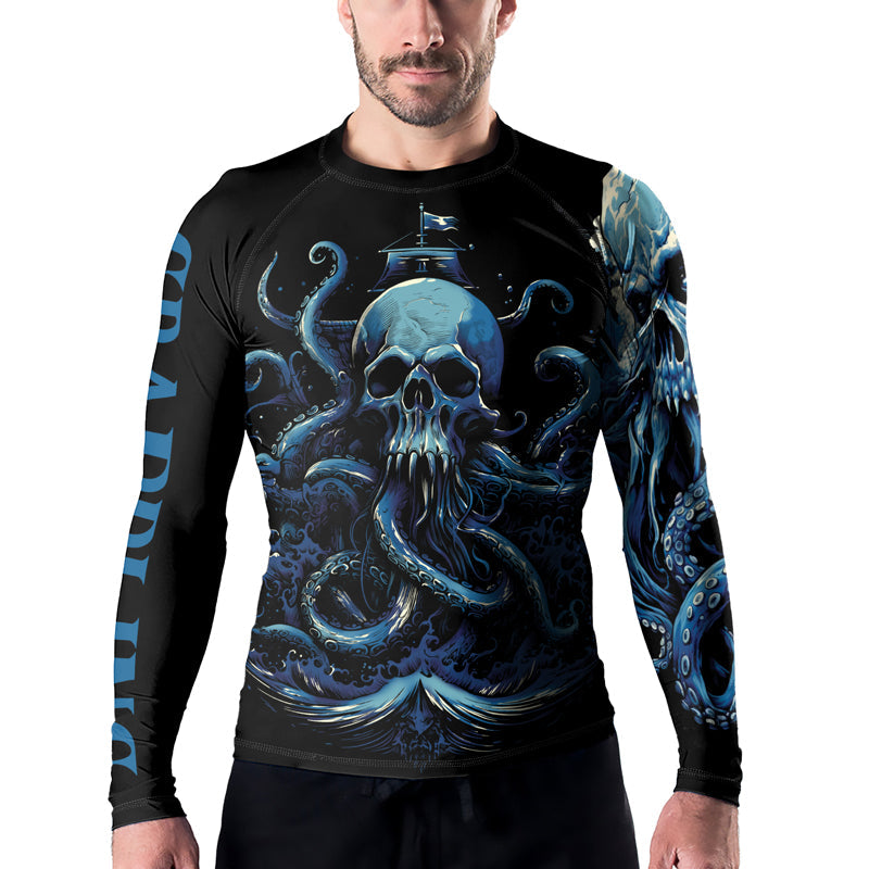 Rashninja Dreadbone Octopus Men's Long Sleeve Rash Guard