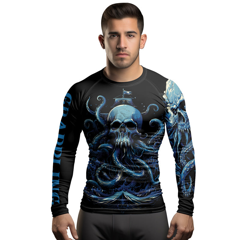 Rashninja Dreadbone Octopus Men's Long Sleeve Rash Guard