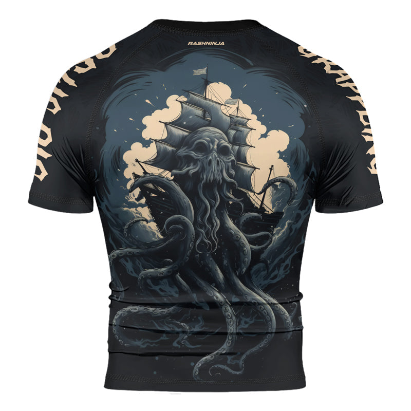 Rashninja Ocean’s Octopus Men's Short Sleeve Rash Guard
