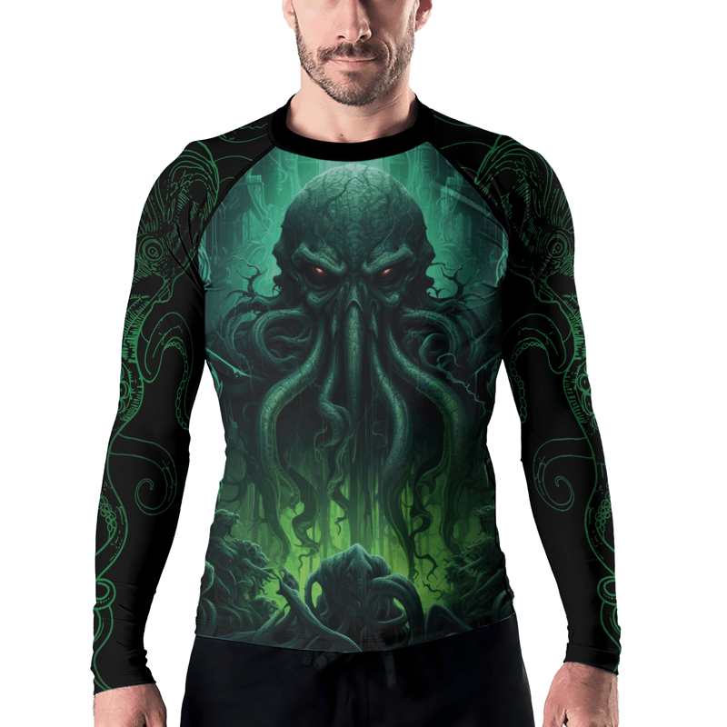 Rashninja Majestic Octopus Men's Long Sleeve Rash Guard