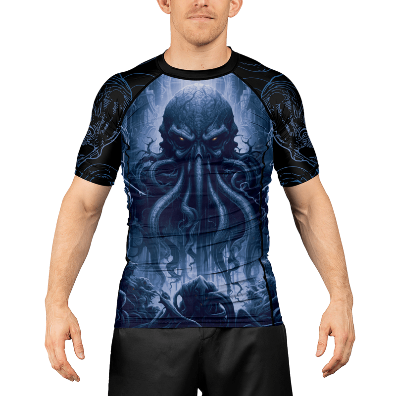 Rashninja Majestic Octopus Men's Short Sleeve Rash Guard