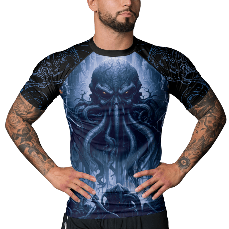 Rashninja Majestic Octopus Men's Short Sleeve Rash Guard