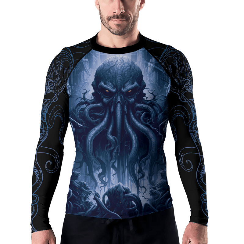 Rashninja Majestic Octopus Men's Long Sleeve Rash Guard