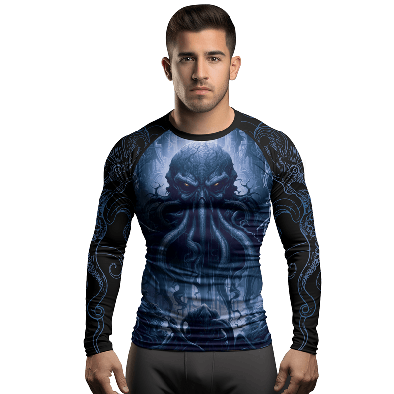 Rashninja Majestic Octopus Men's Long Sleeve Rash Guard