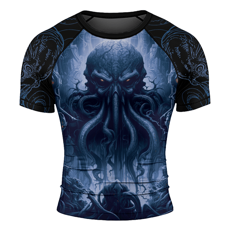 Rashninja Majestic Octopus Men's Short Sleeve Rash Guard