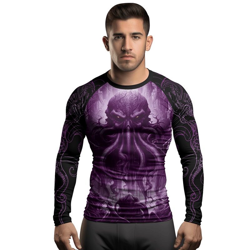 Rashninja Majestic Octopus Men's Long Sleeve Rash Guard