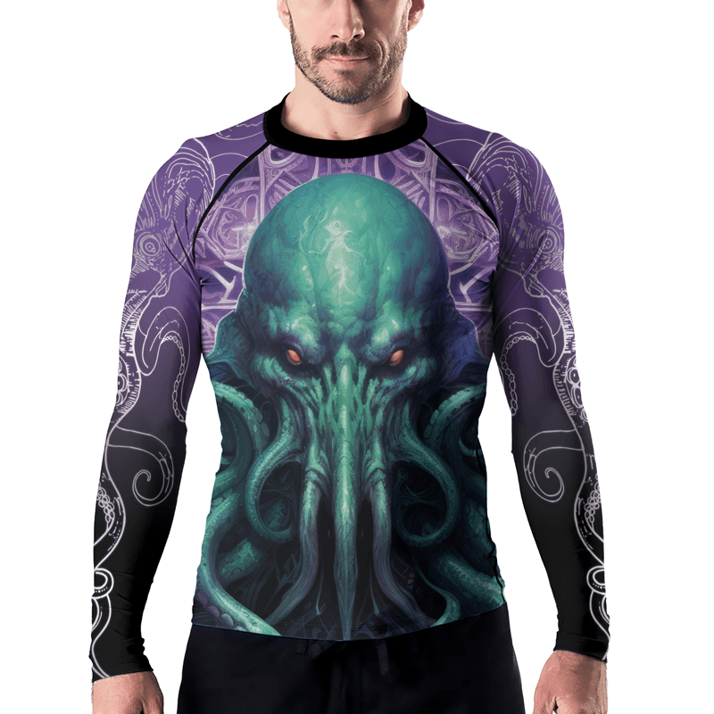 Rashninja Madness Manifest Cthulhu Men's Long Sleeve Rash Guard