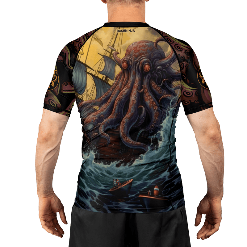 Rashninja Nightmare Nebula Cthulhu Men's Short Sleeve Rash Guard