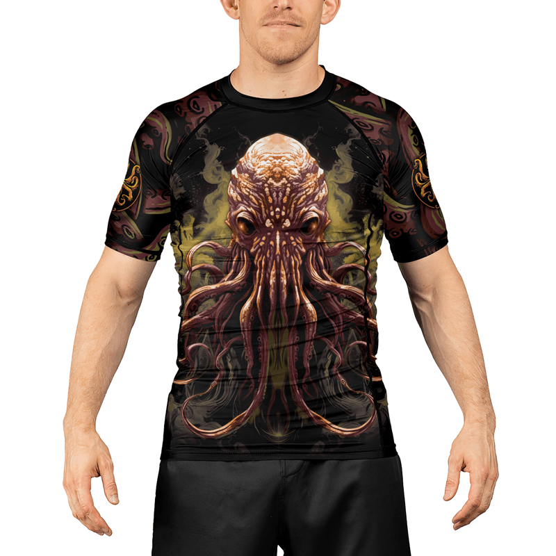 Rashninja Nightmare Nebula Cthulhu Men's Short Sleeve Rash Guard