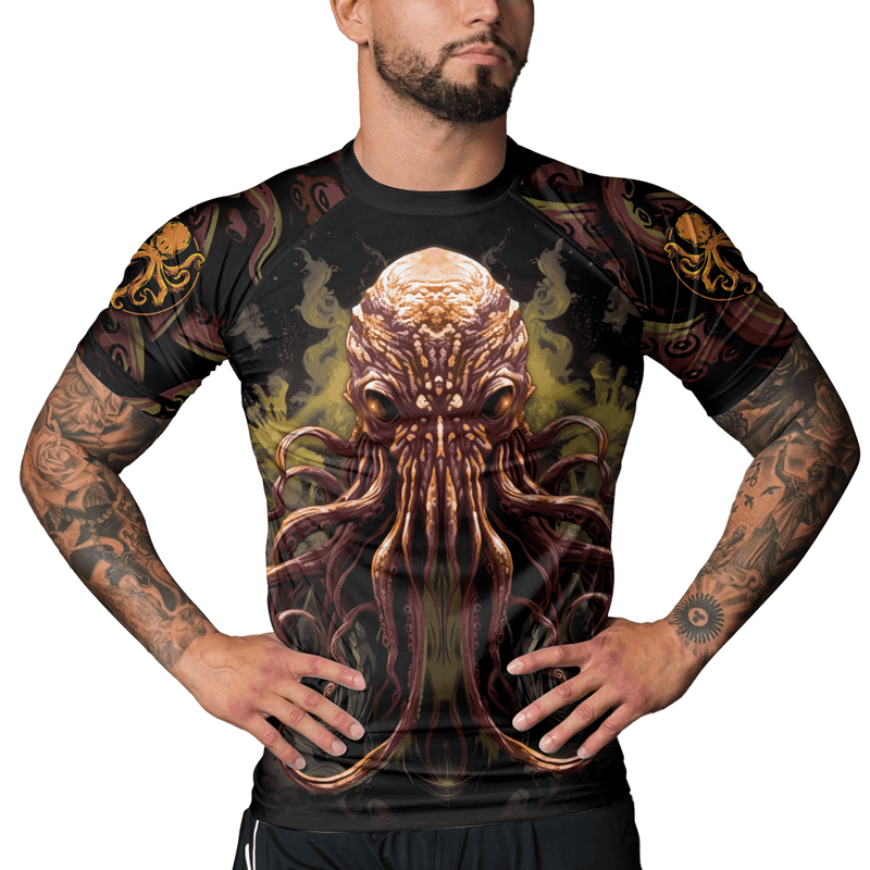 Rashninja Nightmare Nebula Cthulhu Men's Short Sleeve Rash Guard