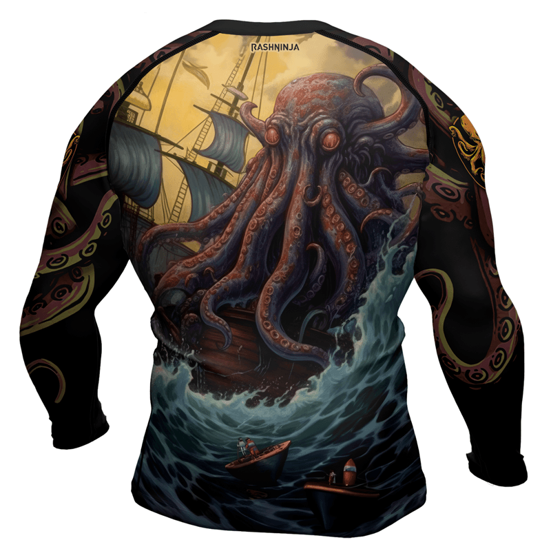 Rashninja Nightmare Nebula Cthulhu Men's Long Sleeve Rash Guard