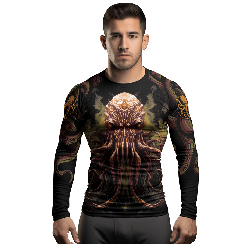 Rashninja Nightmare Nebula Cthulhu Men's Long Sleeve Rash Guard
