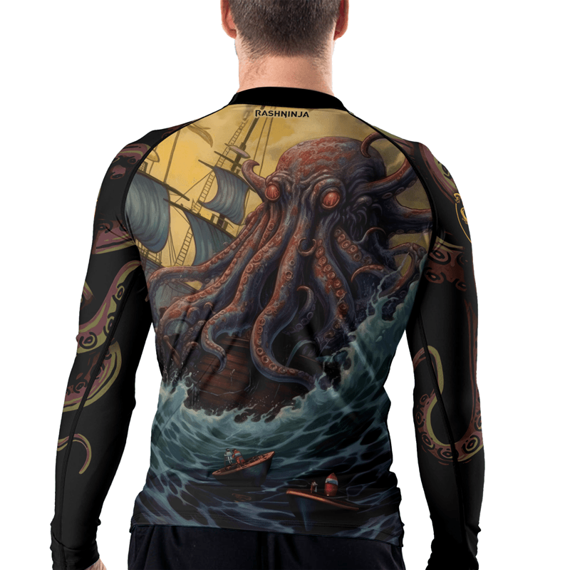 Rashninja Nightmare Nebula Cthulhu Men's Long Sleeve Rash Guard