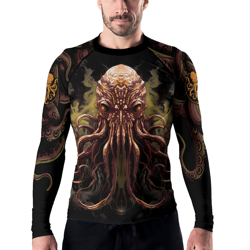 Rashninja Nightmare Nebula Cthulhu Men's Long Sleeve Rash Guard
