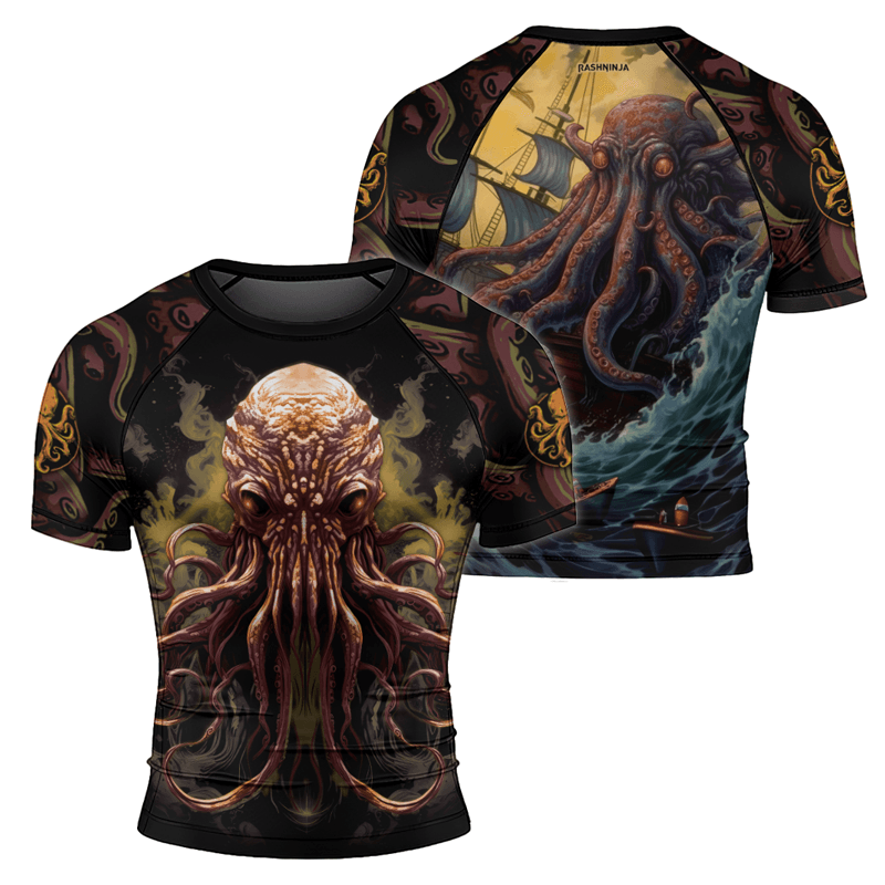 Rashninja Nightmare Nebula Cthulhu Men's Short Sleeve Rash Guard