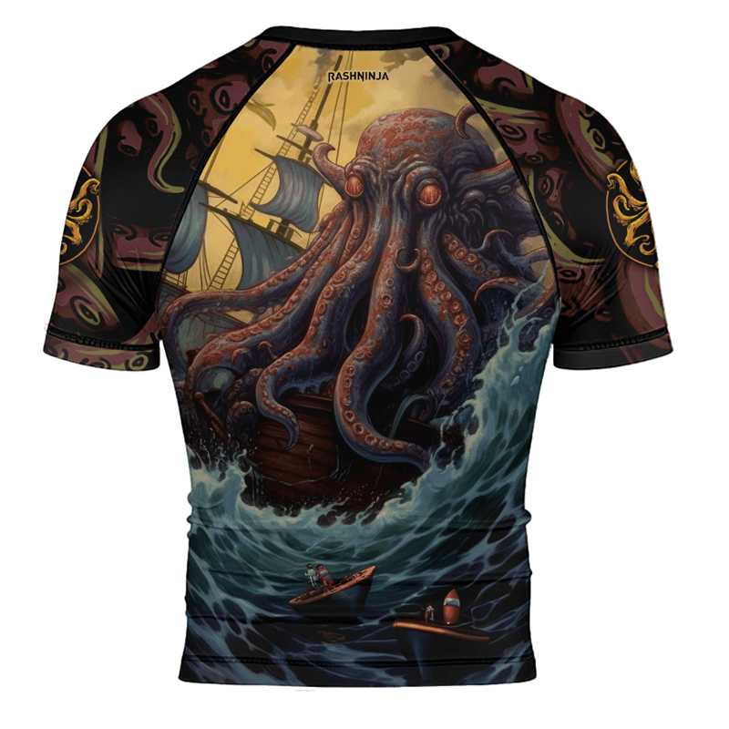 Rashninja Nightmare Nebula Cthulhu Men's Short Sleeve Rash Guard