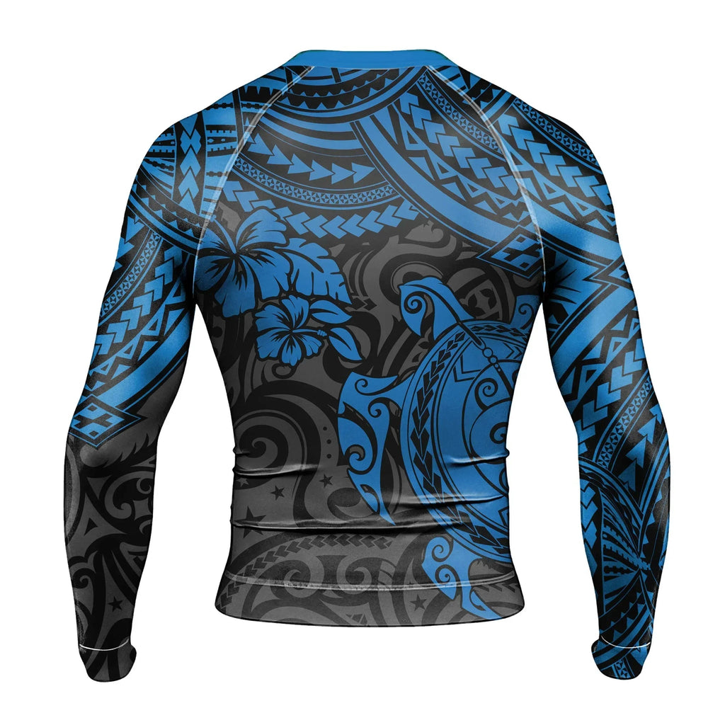Ocean Honu Tattoo Men's Long Sleeve Rash Guard