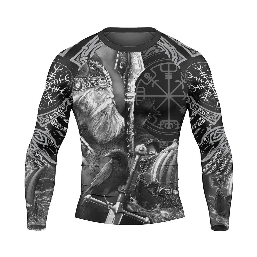 Odin Viking Symbol Men's Long Sleeve Rash Guard
