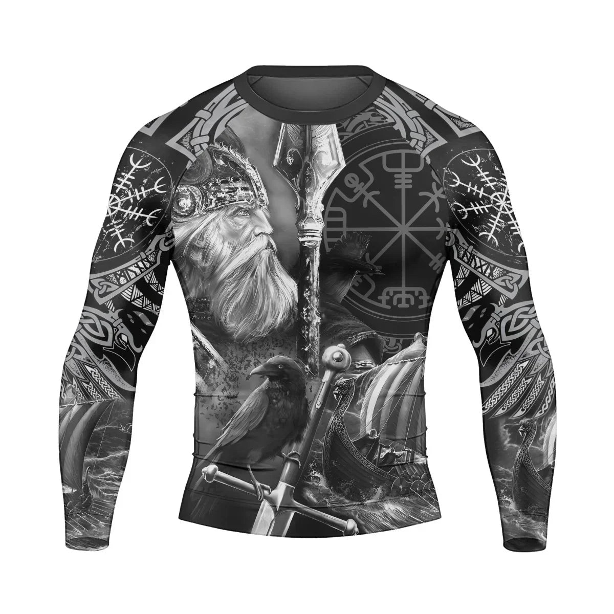 Odin Viking Symbol Men's Long Sleeve Rash Guard