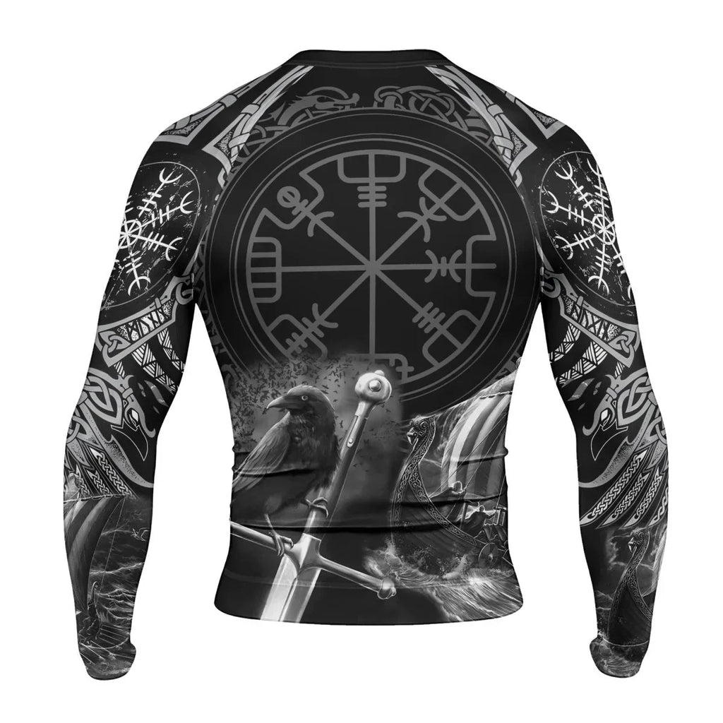 Odin Viking Symbol Men's Long Sleeve Rash Guard
