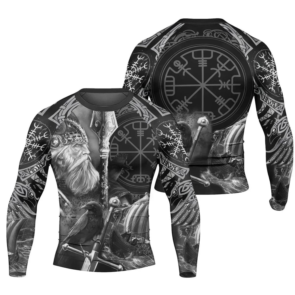 Odin Viking Symbol Men's Long Sleeve Rash Guard