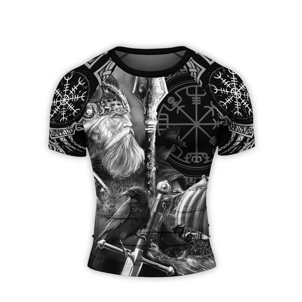 Odin Viking Symbol Men's Short Sleeve Rash Guard