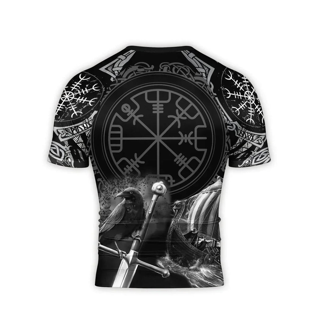 Odin Viking Symbol Men's Short Sleeve Rash Guard