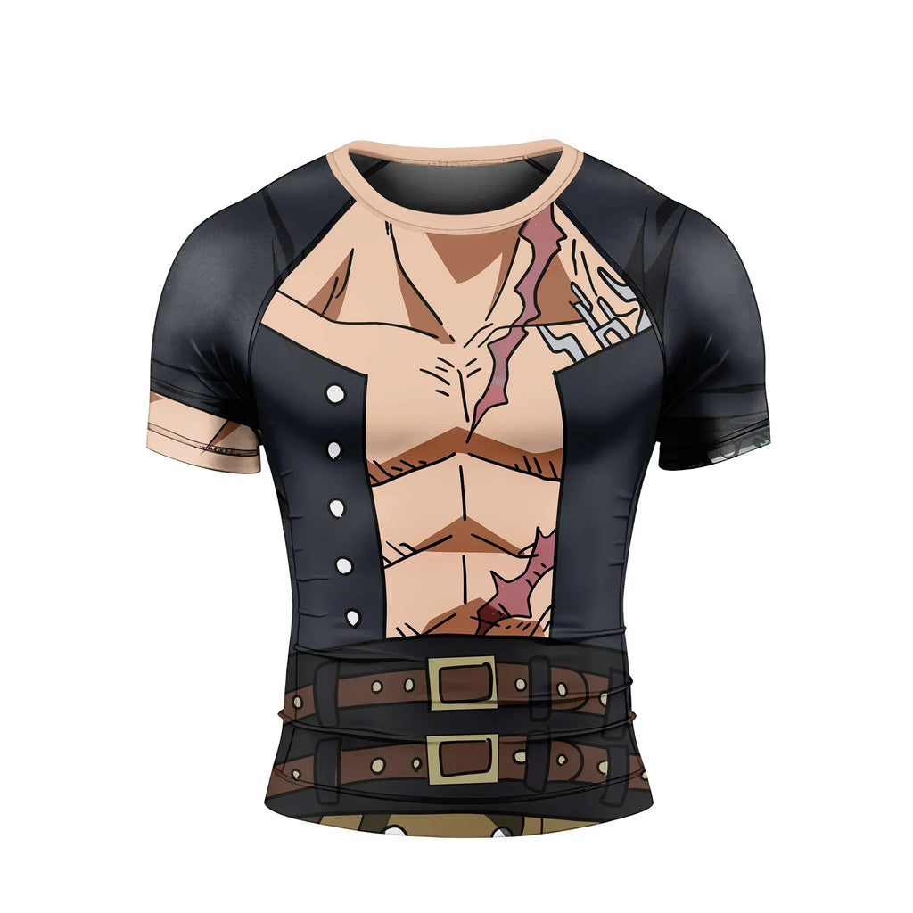 One Piece Eustass Kid Men's Short Sleeve Rash Guard