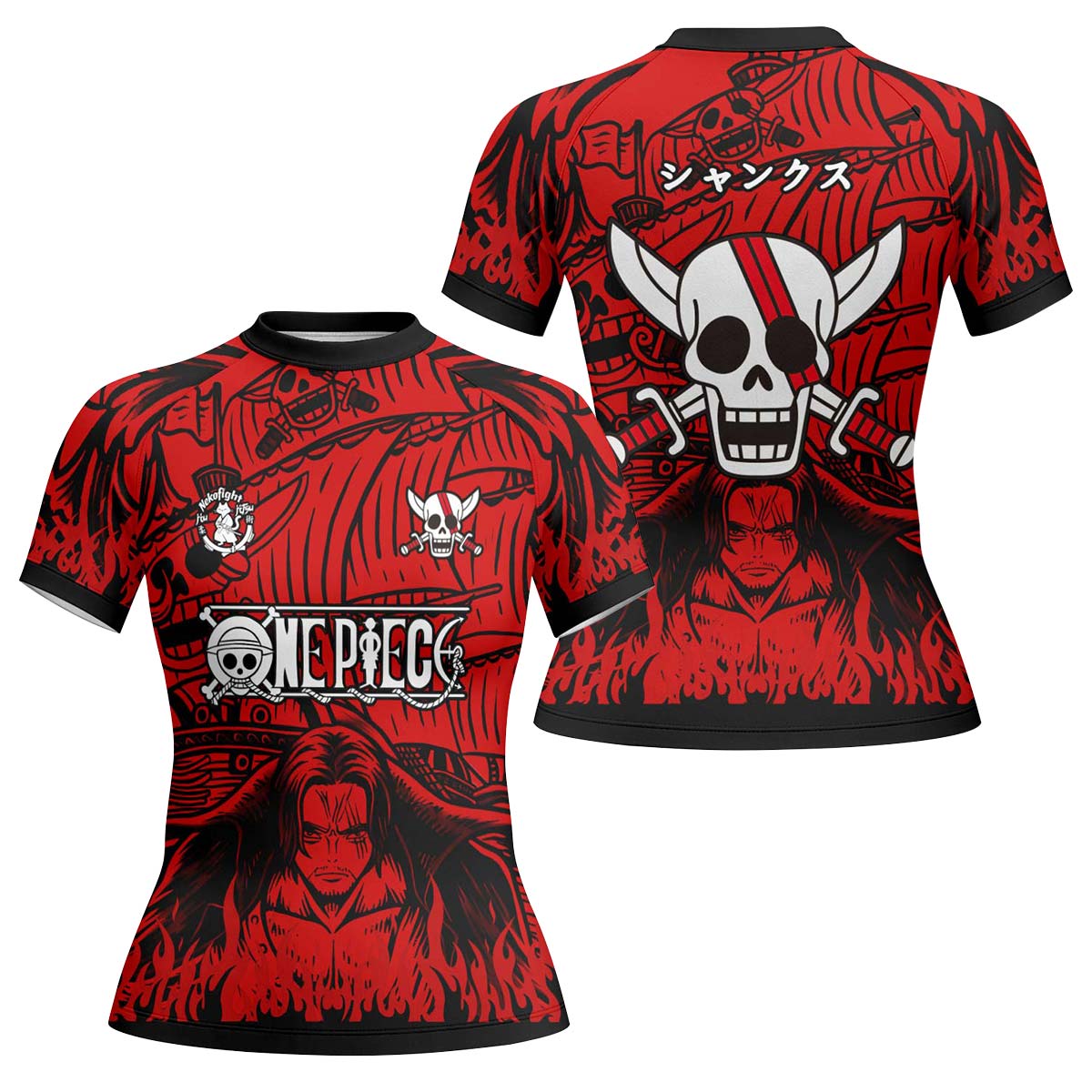 One Piece Red Haired Shanks Rash Guard