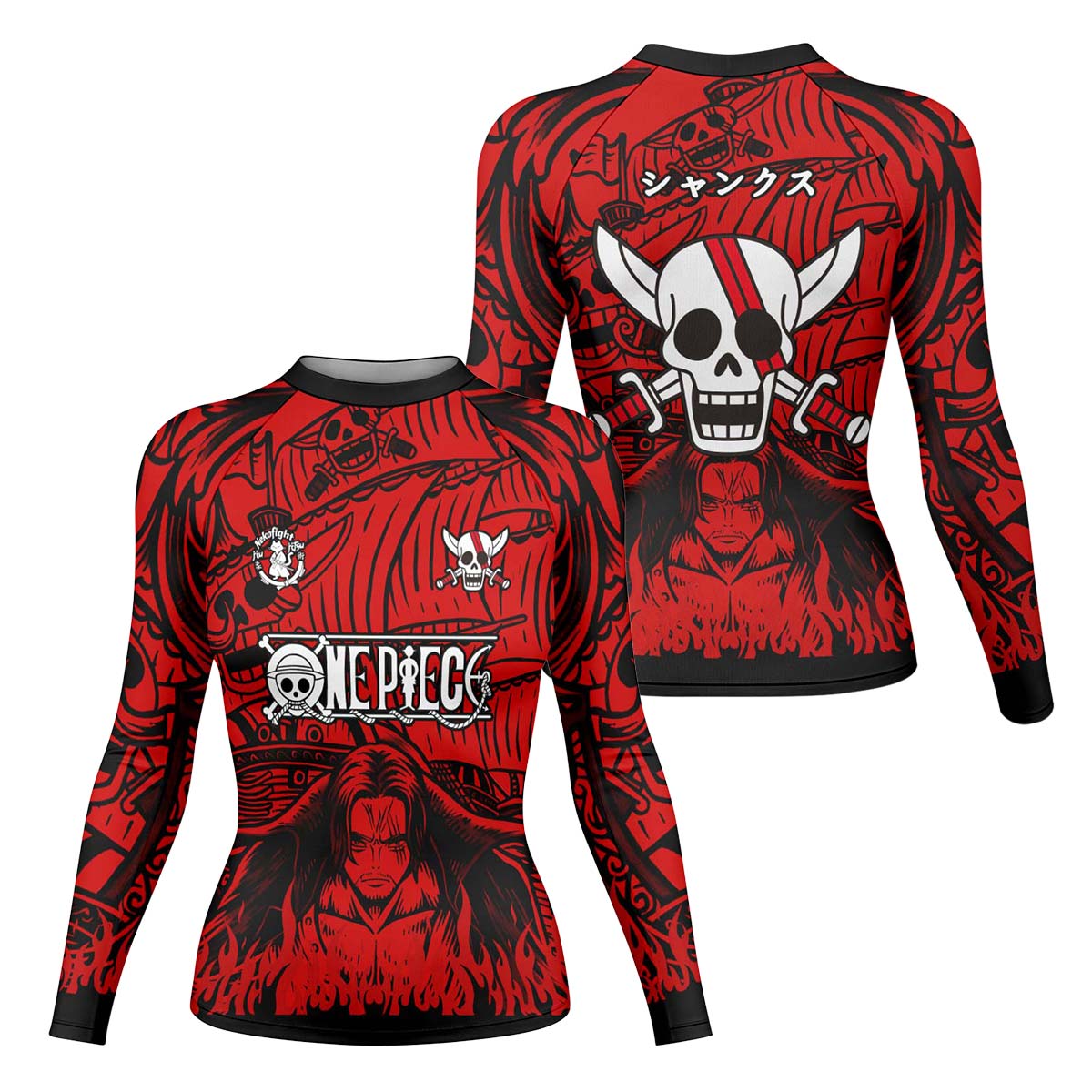 One Piece Red Haired Shanks Rash Guard