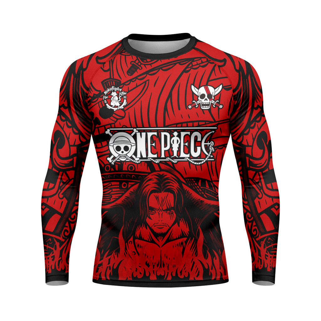 One Piece Red Haired Shanks Rash Guard