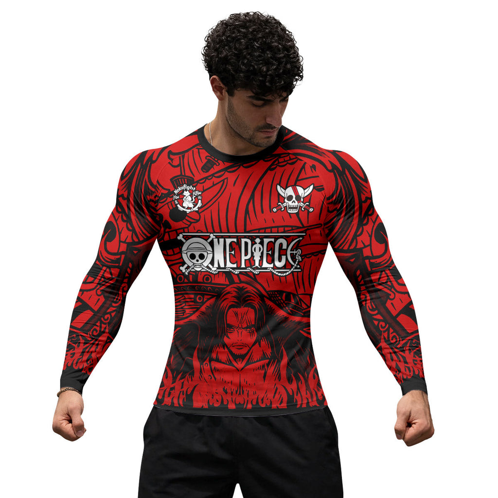 One Piece Red Haired Shanks Rash Guard