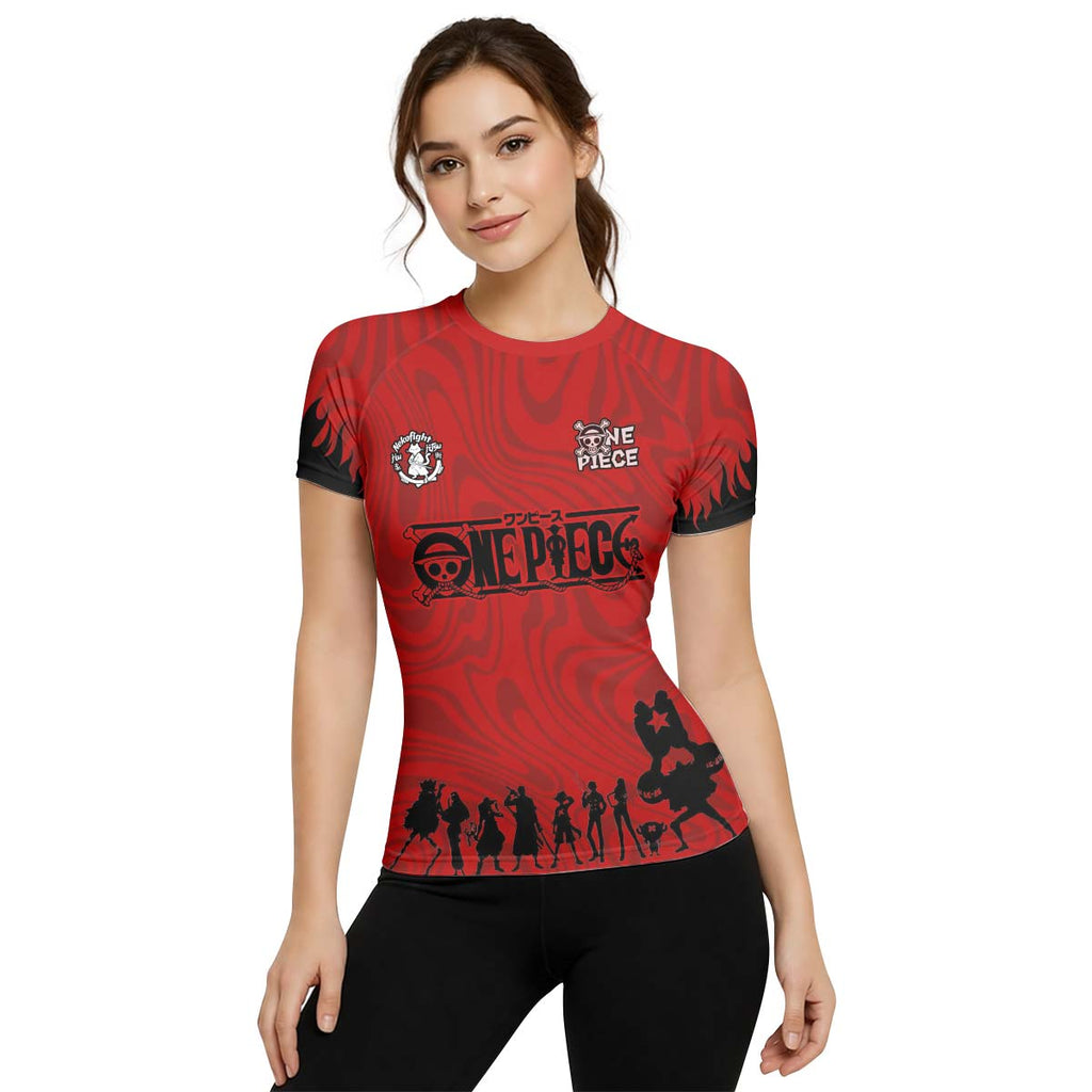One Piece Straw Hat Rash Guard