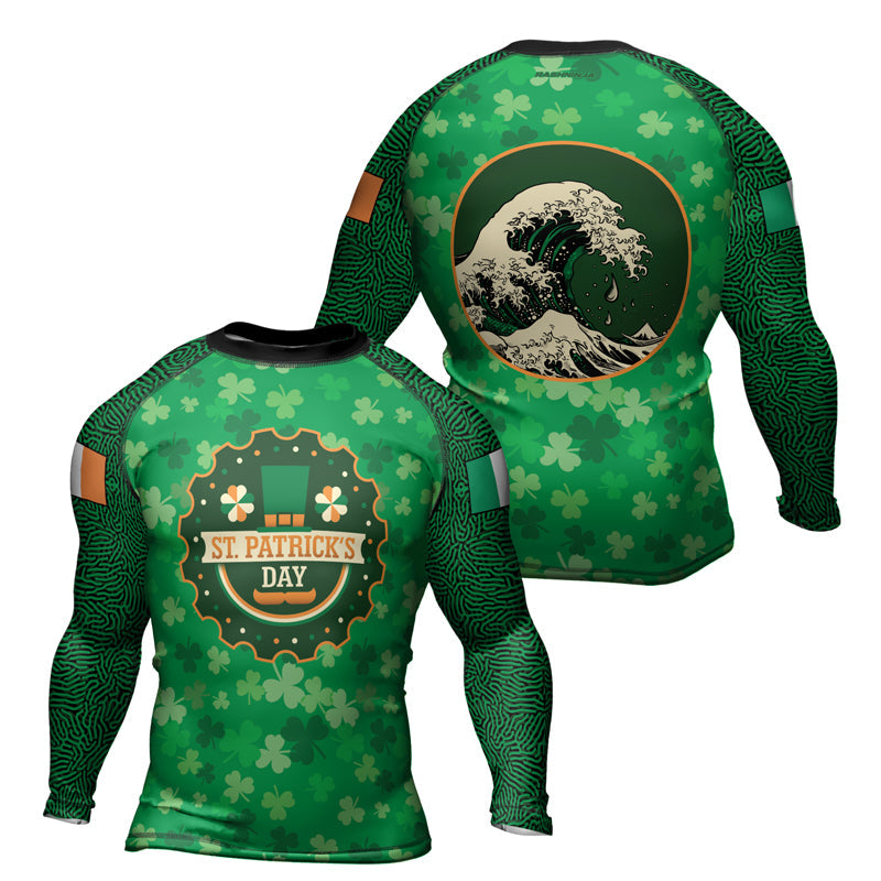 Rashninja St. Patrick's Day Men's Long Sleeve Rash Guard